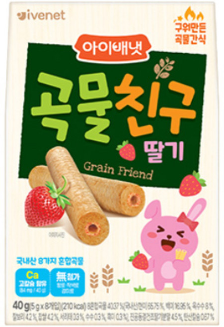 아이배냇 곡물친구, 딸기, 40g, 1개