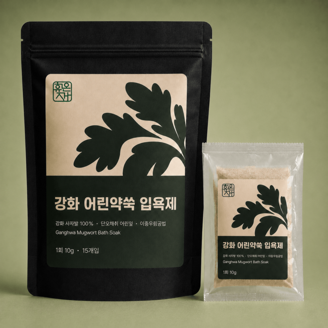 휴온재 국내산 강화 어린약쑥입욕제 천연 한방 반신욕 족욕 좌욕 족욕팩 쑥탕팩, 150g, 1개