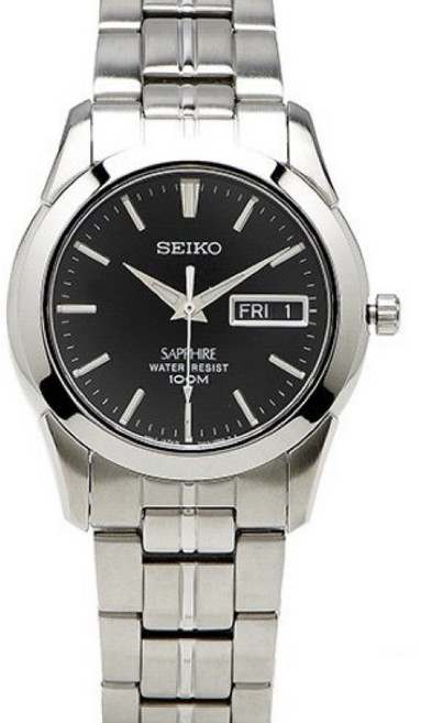 Seiko 精工極簡黑面腕錶 SGG715P1 藍寶石鏡面 100米防水 一年保固