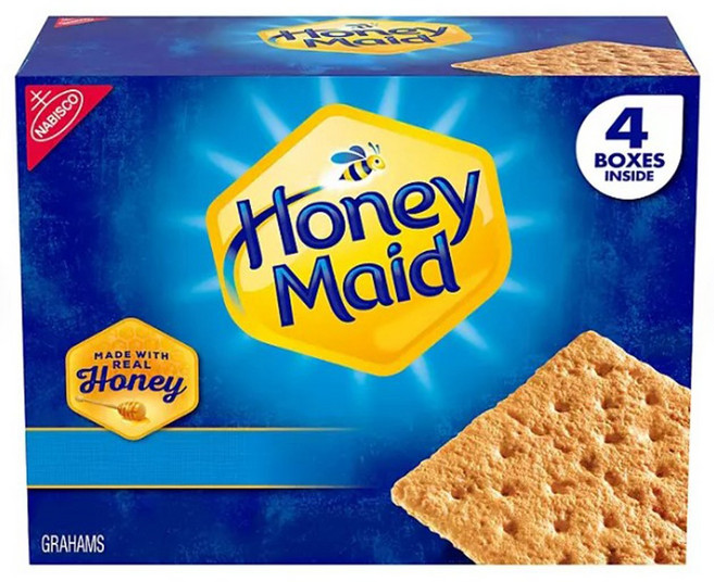 나비스코 허니메이드 허니 그레이엄 크래커 4팩세트 대용량 1.63kg Honey Maid Honey Graham, 1개