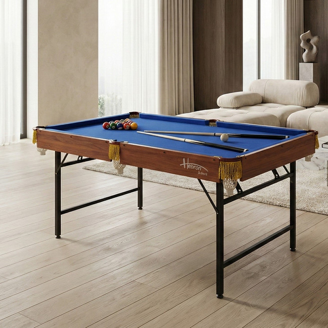뉴헤브론 가정용 당구대/포켓볼/미니당구대 180cm 접이식 풀세트 부모님선물/가정용포켓볼, 1개, 가정용 포켓볼