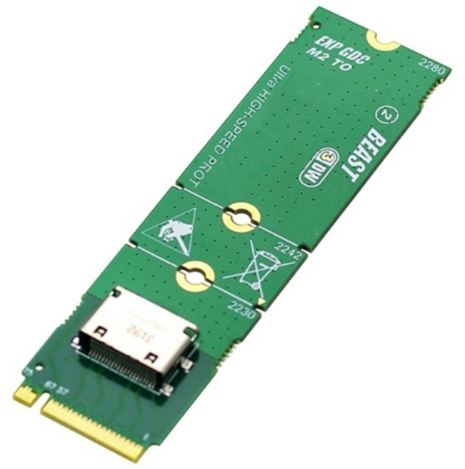 OCULINK GPU PC 노트북을 외장 그래픽 카드 M.2M 키로 OCuLink 연결, 1개