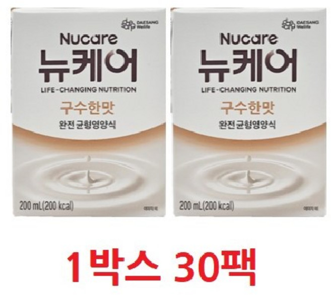 뉴케어 완전균형 영양식 구수한맛 고소한검은깨 200ml 택1 30팩 환자 식사대용 빨대타입, 30개