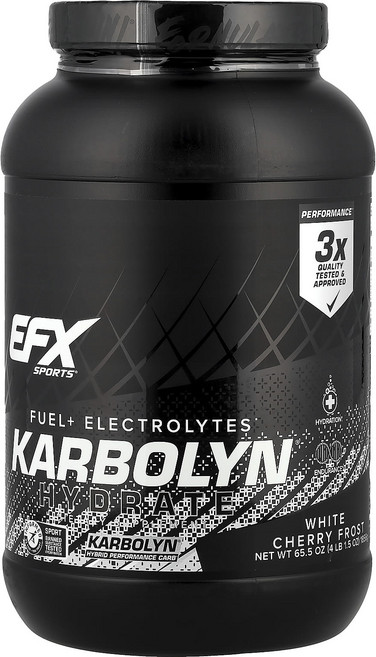 EFX 스포츠 Karbolyn 하이드레이트 화이트 체리 프로스트, 3개, 1.856kg