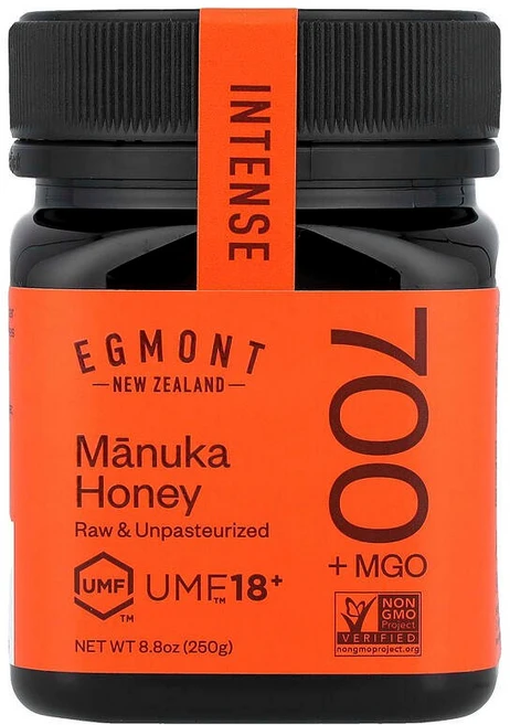 Egmont Honey 마누카 꿀 무가공 및 비살균 꿀 UMF™ 18+ MGO 700+ 250g(8.8oz) EGM-93018, 1개, 250g - 쿠팡