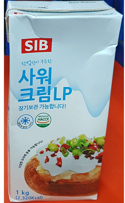 사워크림 선인 냉장 1K X8 전문식당용/전문업소용/전문점용/업소용/식당용