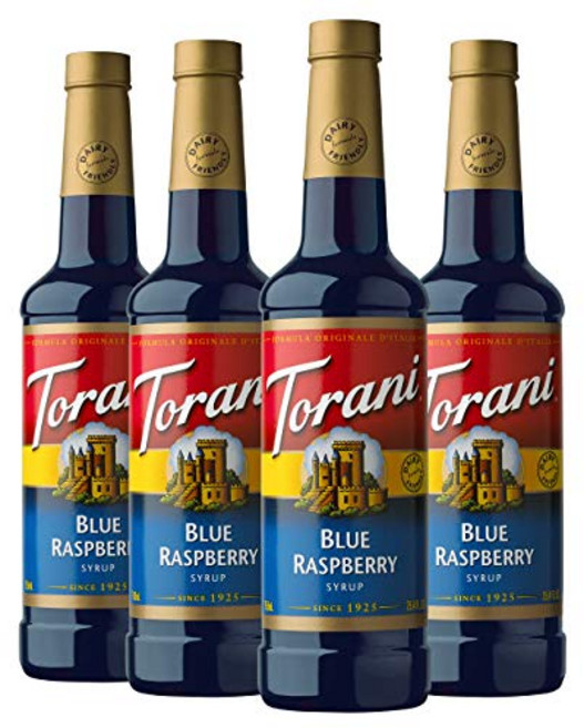 토라니 시럽 블루 라즈베리 750ml (4개 팩) 토라니 시럽 블루 라즈베리 750ml (4개 팩), Blue Raspberry, 1개, 751ml