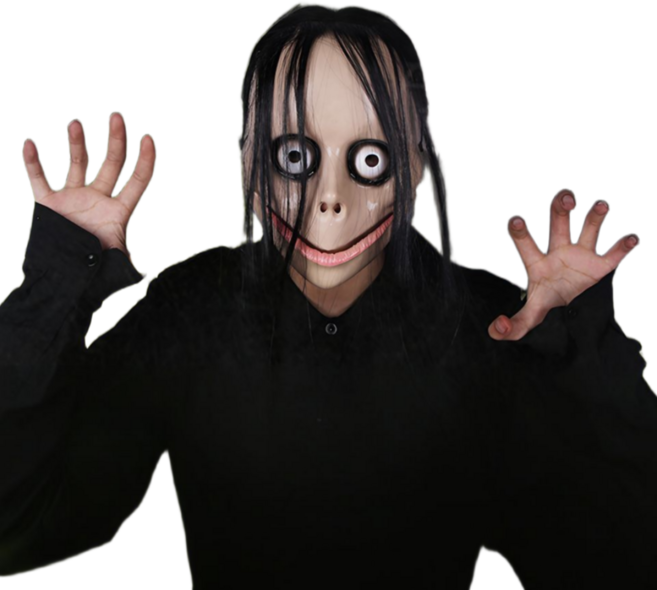 무서운 모모 귀신 할로윈 가면 코스프레 코스튬, 2개