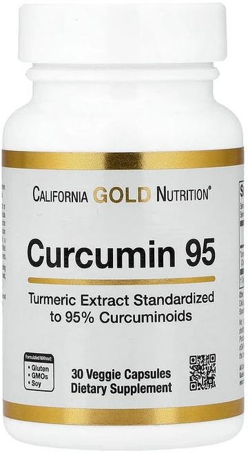 California Gold Nutrition 커큐민 95 베지 캡슐 30정(캡슐당 500mg) LKN-02002, 30정, 1개 - 쿠팡