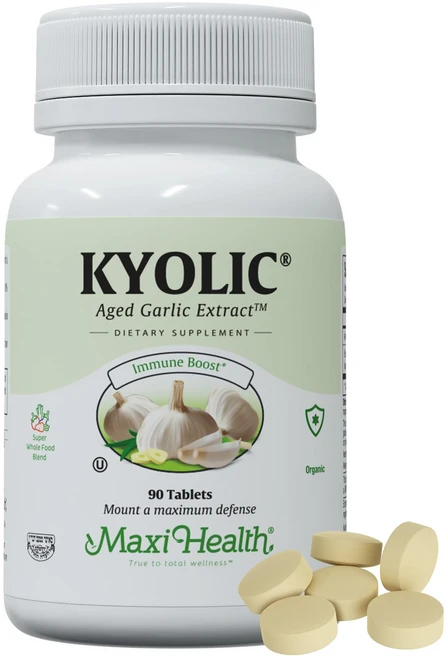 Maxi Health Kyolic 쿄릭 숙성 마늘 추출물 SAC 알릴시스테인함유 Enzymax 고흡수, 3개, 90정 - 쿠팡