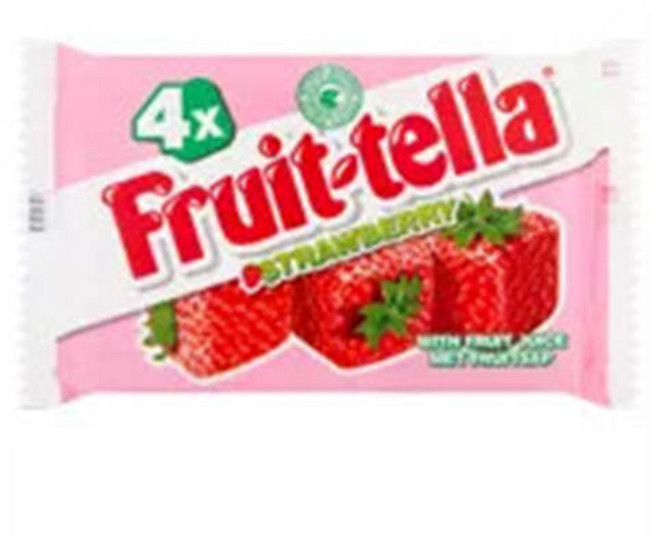 Fruittella 후르츠텔라 딸기 쫀득 스위트 젤리 간식 41g 4개입 4팩, 4개
