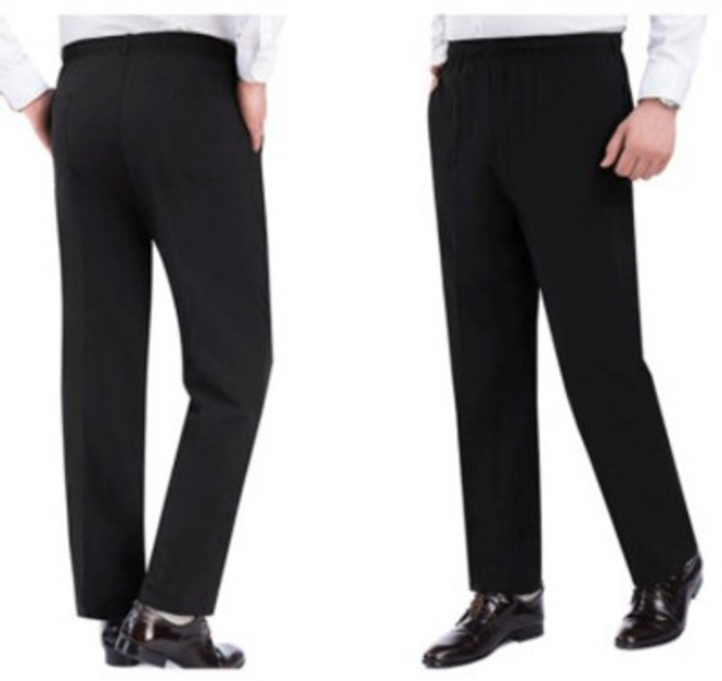 네오어패럴 여름 조리복 위생복 스판밴딩형 블랙바지