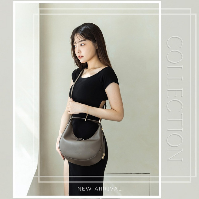 【MYMY】半月馬鞍包 個性時尚 牛皮手提斜背包, 咖啡棕