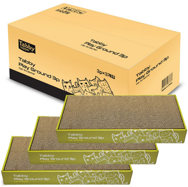 테비토퍼 플레이그라운드 알뜰형평판스크래쳐 3P, 3개