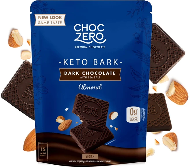 초크제로 다크 초콜릿 위드 씨 솔트 케토 바크 아몬드, 1개, 170.1g - 쿠팡