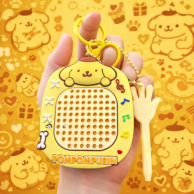 펫더월드 산리오 자석 푸쉬팝 드로잉보드 키링, 폼폼푸린, 1개