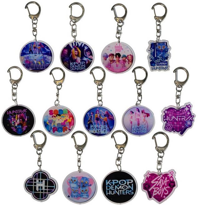 케이팝데몬헌터스 아크릴 키링 13종 케데헌 개별포장 선물용, 13개, 혼합색상