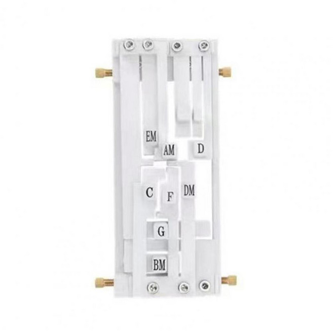 손가락 통증 무료 기타 도구 초보자를위한 코드 프레 서 트레이너 시스템 기타리스트를위한 필수 학습, 01 White, 1개