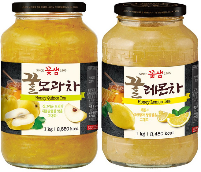 꽃샘 꿀모과차 +꿀레몬차 (액상차)