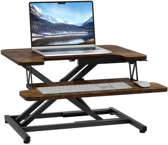 Ergomaker 모션 데스크 에어 리프트 높이조절 테이블 스탠딩 컴퓨터 책상 55*40cm, 복고
