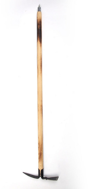 약초 지팡이 심마니 나무 손잡이 등산용 약초괭이 곡괭이 쟁기 농기구, 1개