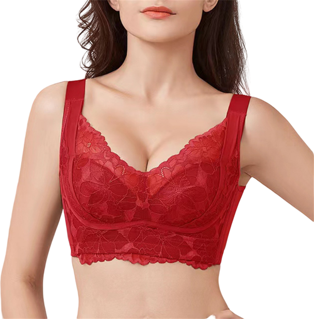 75C~95D 풀컵 빅사이즈 브라 노와이어 레이스 섹시 가슴압박브라 노 라인 모으다 큰가슴브라