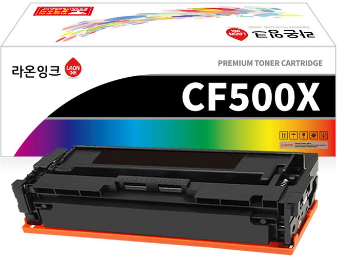 HP CF500X 라온잉크 재생토너 M254NW M281FDW M280NW M281FDN 카트리지, 대용량 파랑토너, 1개, C