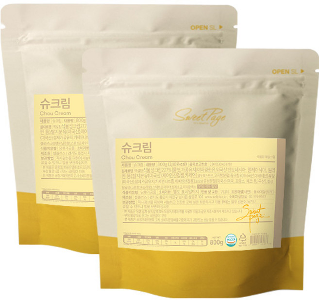 스위트페이지 슈크림 파우더 800g 2개세트, 1개입, 2개