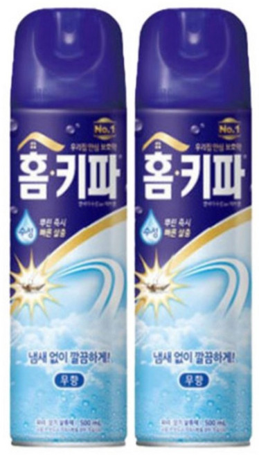 홈키파 수성 에어졸 살충제 무향, 500ml, 2개