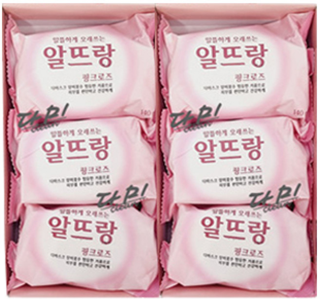 알뜰하게 오래쓰는 알뜨랑 핑크로즈 비누, 140g, 6개