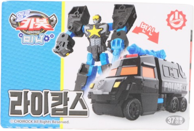 헬로카봇 미니 라이캅스 로봇장난감, 혼합색상, 1개