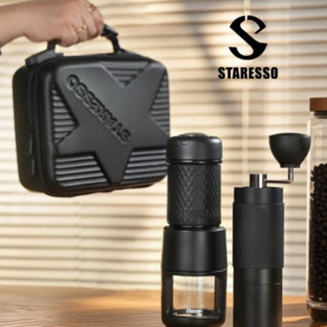 2025 스타레소 캠핑팩 플러스 휴대용 커피메이커+D6 디스커버리 하이엔드 핸드밀 블랙+하드케이스 포함, 1개