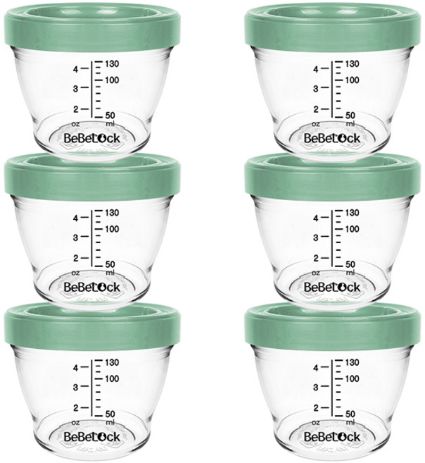 베베락 아이와 트라이탄 이유식용기 130ml (3+3개입), 1세트, 아이와 트라이탄 130ml(딥그린3P+딥그린3P), 1ml