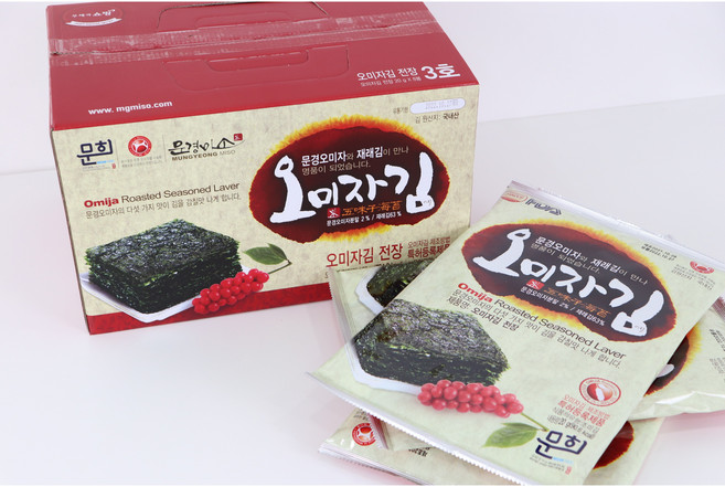 문경미소 오미자 전장김 5매 8봉 선물세트, 상세페이지 참조