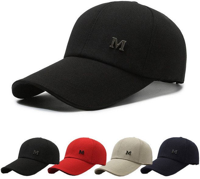 미다미 10cm 긴창 심플 무지 대두 추천 남녀공용 볼캡 (4컬러)