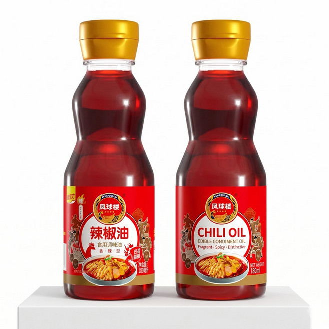 동화마켓 고추기름 180ml 1개 진하고 매콤한 풍미 중식 요리 소스, 2개