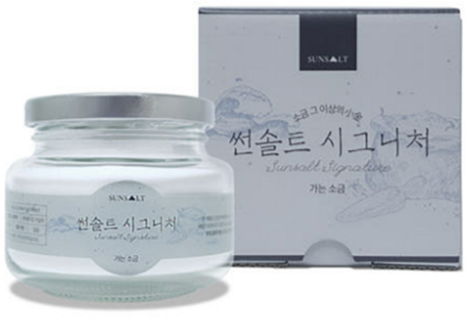 썬솔트 가는입자 200g_미 FDA 검사필 순도 99.9% 국내산 명품 용융 시그니처 가는소금