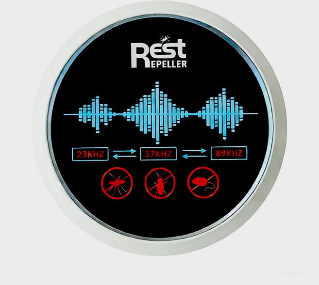Rest REPELLER 超聲波驅鼠器家用, 白色美規, 1個