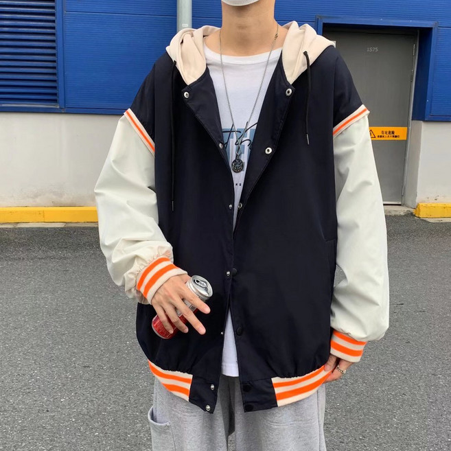 Baiwife 복 콤비 후드 재킷