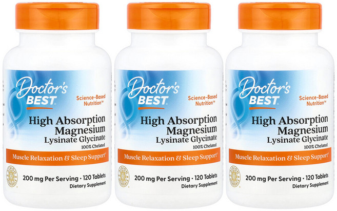 닥터스베스트 3개X 고흡수 마그네슘 200mg(1정당 100mg) 120정, DRB00025-3, 3개