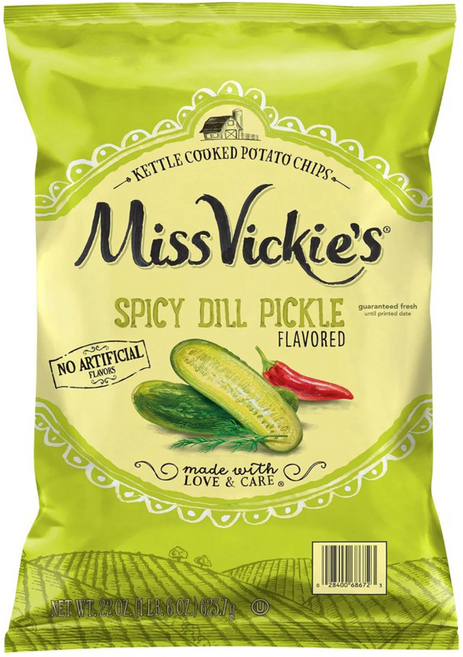 Miss Vickies 미스 비키 스파이시 딜 피클 케틀 쿡드 포테이토 칩 623g
