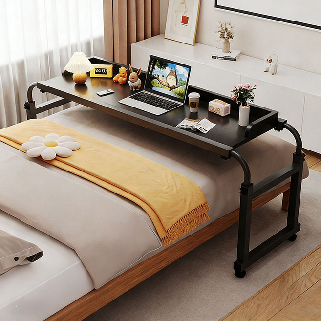 New World 이동식 침대테이블 노트북 책상 YDZ03, 블랙업그레이드