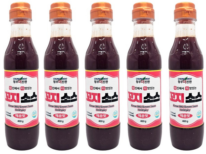 청우 더진한 꼬지소스 매운맛, 460g, 5개