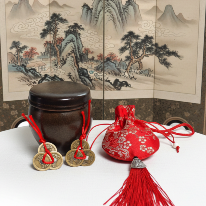 국산 현관 미니 소금단지 풍수 소금항아리 3종세트, 1세트