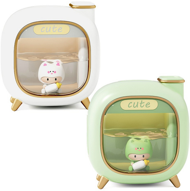 휴대용 무선 듀얼 미니 가습기 UNH500D, 그린