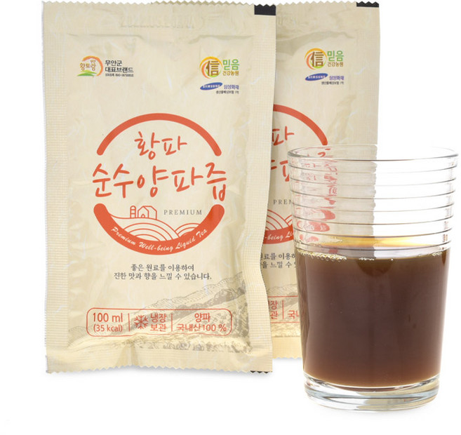 국내산100 무안 황파 순수양파즙 100ml x 60팩, 60개