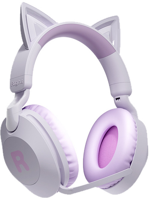 디알고 고양이귀 키즈 블루투스 스터디 헤드셋, 1 COLOR ( PURPLE ) 퍼플, BH038M