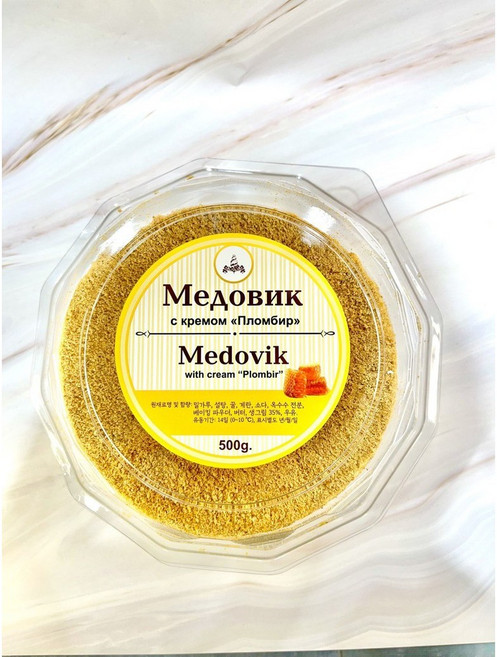 신선하고 맛있는 메도빅 허니 꿀 케이크 500g MEDOVIK HONEY CAKE 500g, 1개