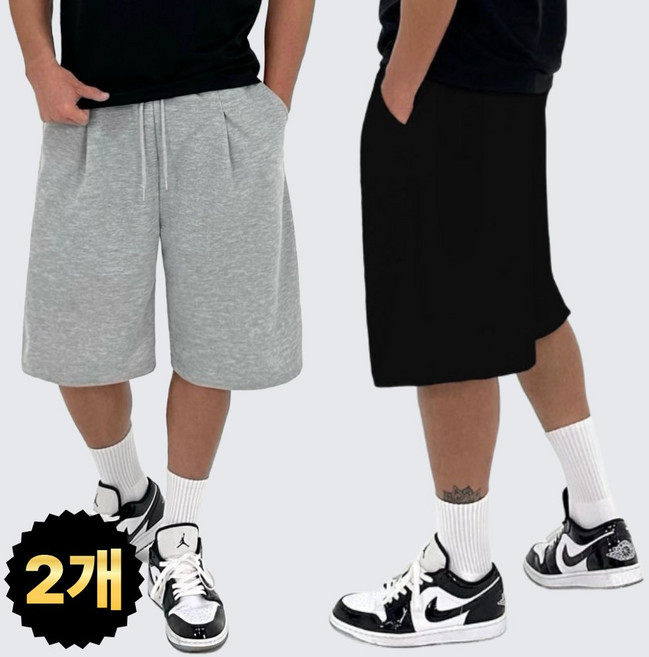 리펙트데이 남자 버뮤다팬츠 와이드 6부 반바지 2장세트