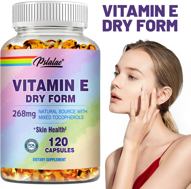Pslalae 維生素E乾粉膠囊 促進肌膚健康, 240組